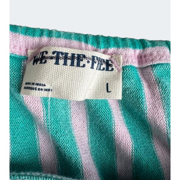 Free People We The Free Coastal Town Halter Top Green White Large - Picture 6 of 13